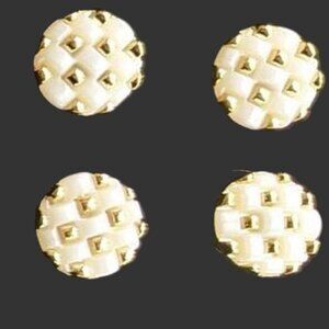 MAGNETIC NUMBER PINS soft WHITE & GOLD set of 4 "CHECKMATE" New In Box